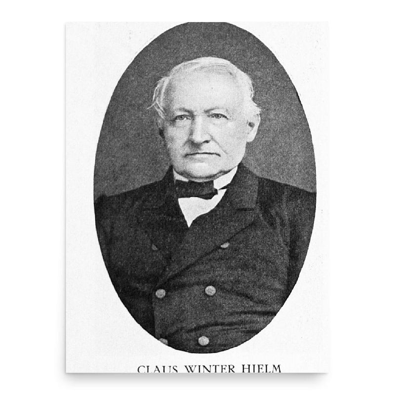 Claus Winter Hjelm poster print, in size 18x24 inches.