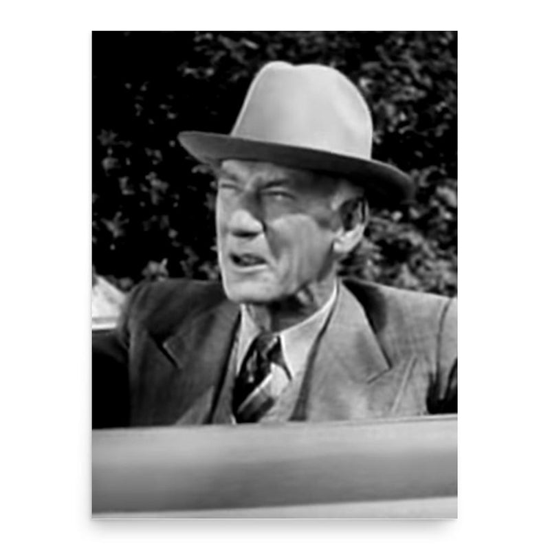 Clem Bevans poster print, in size 18x24 inches.