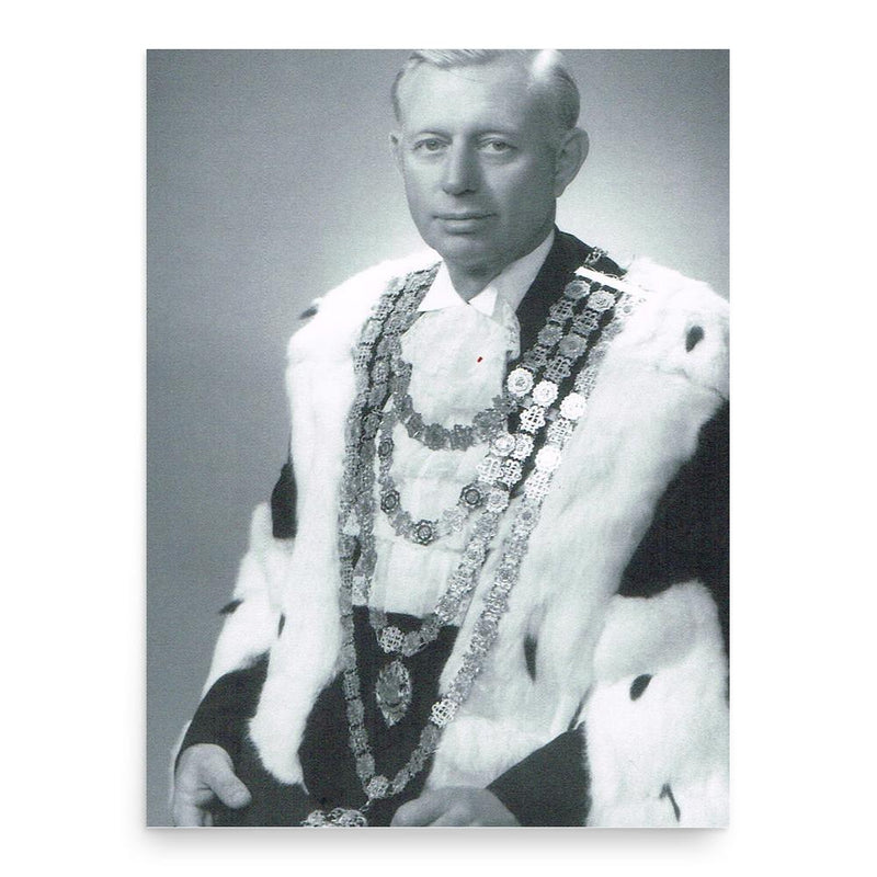 Clem Jones poster print, in size 18x24 inches.