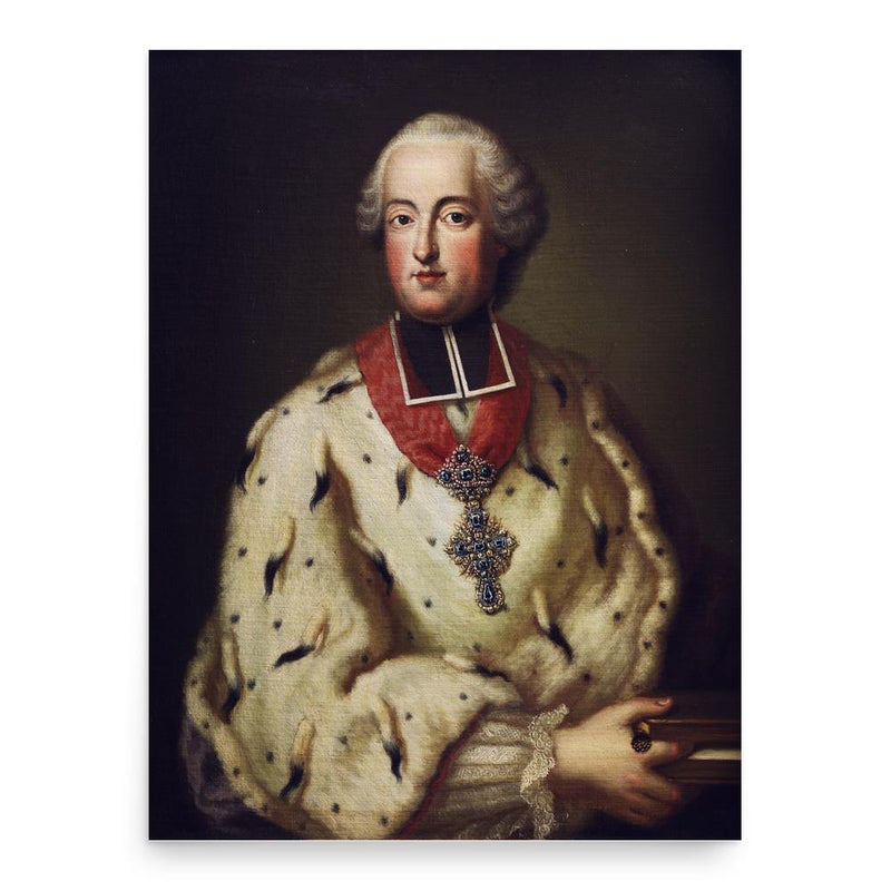 Clemens Wenceslaus of Saxony poster print, in size 18x24 inches.