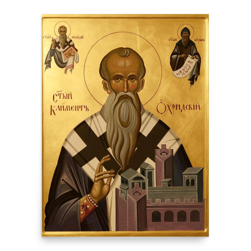 Clement of Ohrid poster print, in size 18x24 inches.