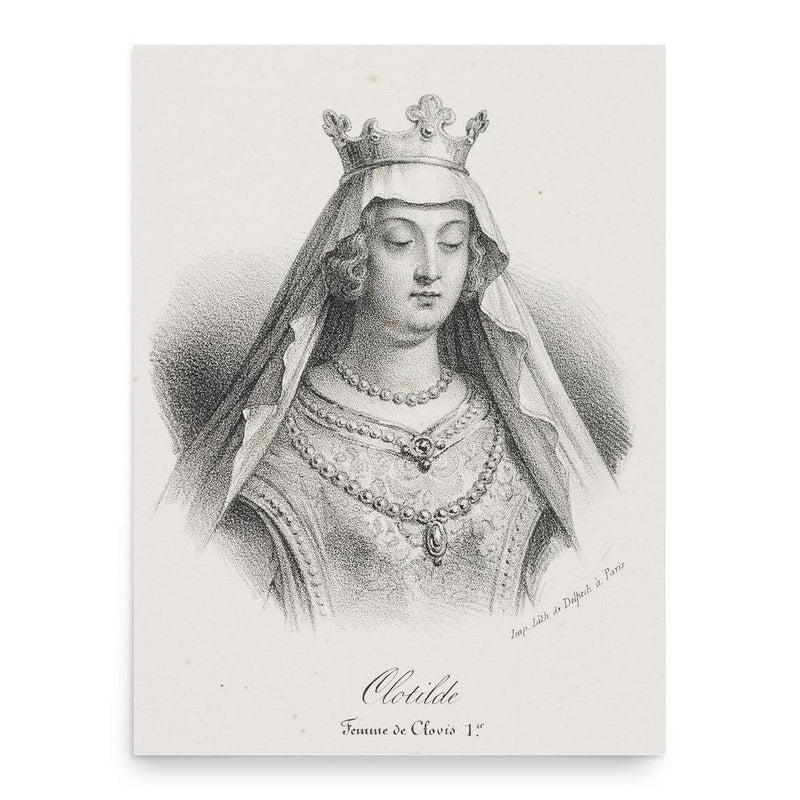 Clotilde poster print, in size 18x24 inches.