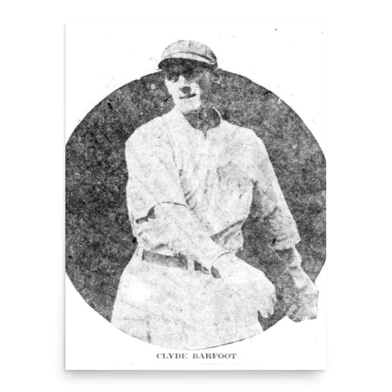Clyde Barfoot poster print, in size 18x24 inches.
