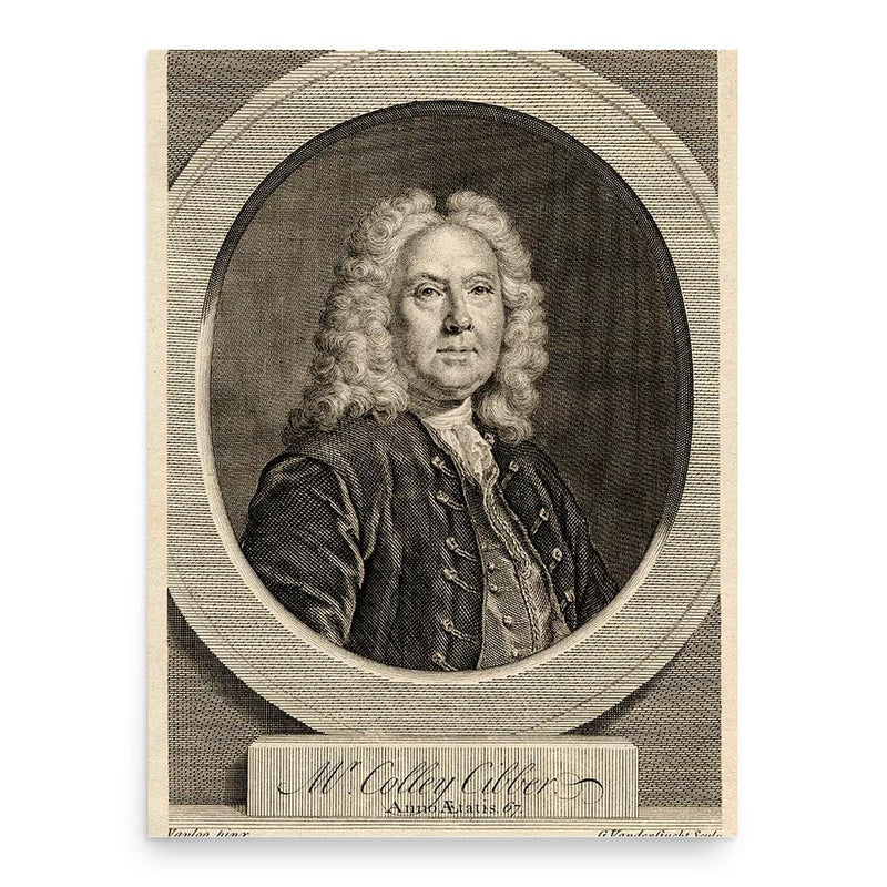 Colley Cibber poster print, in size 18x24 inches.