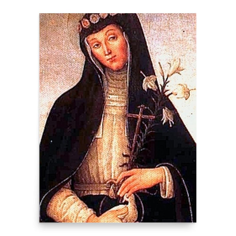 Columba of Rieti poster print, in size 18x24 inches.