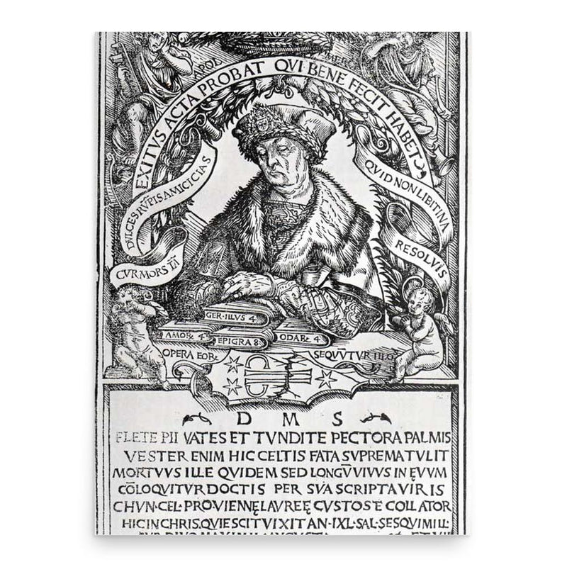 Conrad Celtes poster print, in size 18x24 inches.
