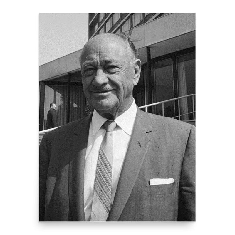 Conrad Hilton poster print, in size 18x24 inches.