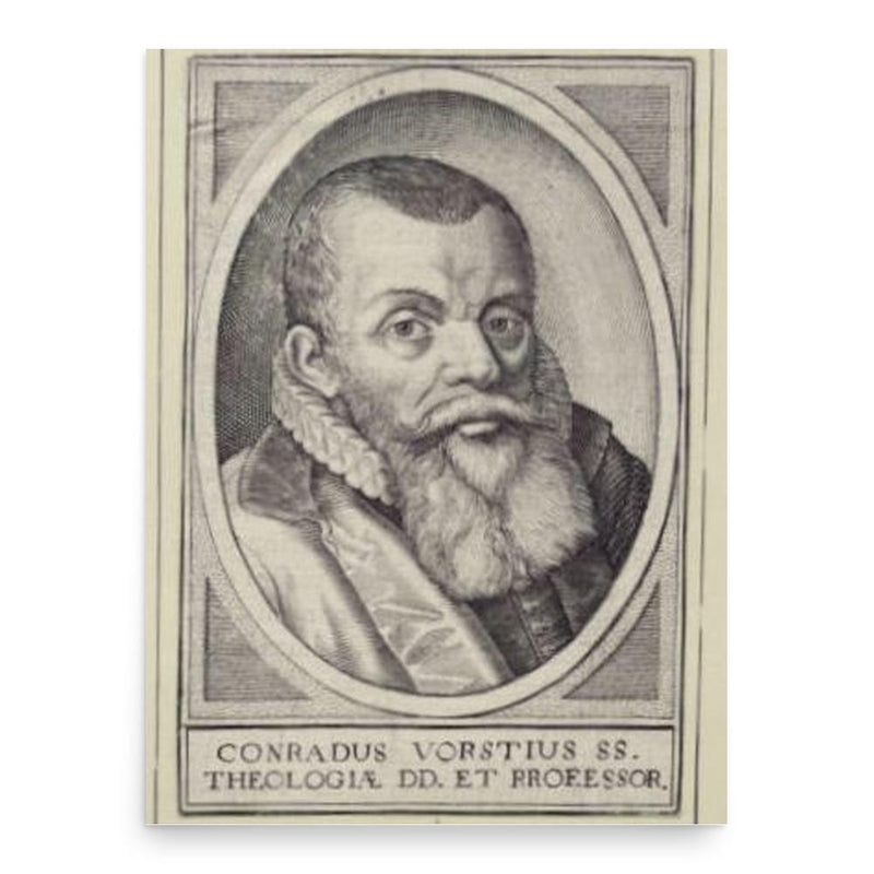Conrad Vorstius poster print, in size 18x24 inches.