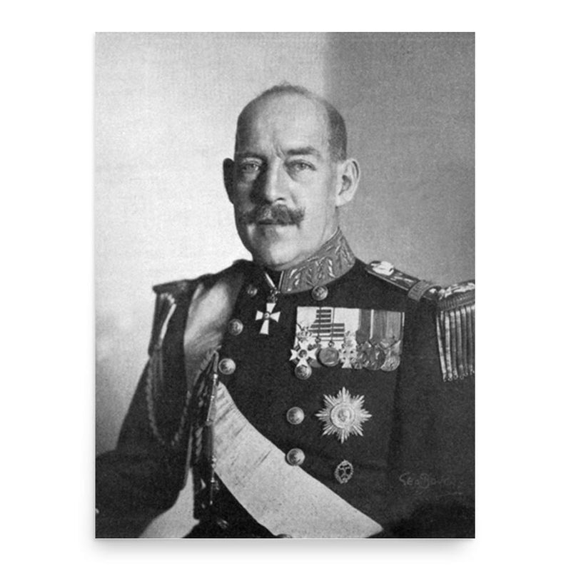 Constantine I of Greece poster print, in size 18x24 inches.