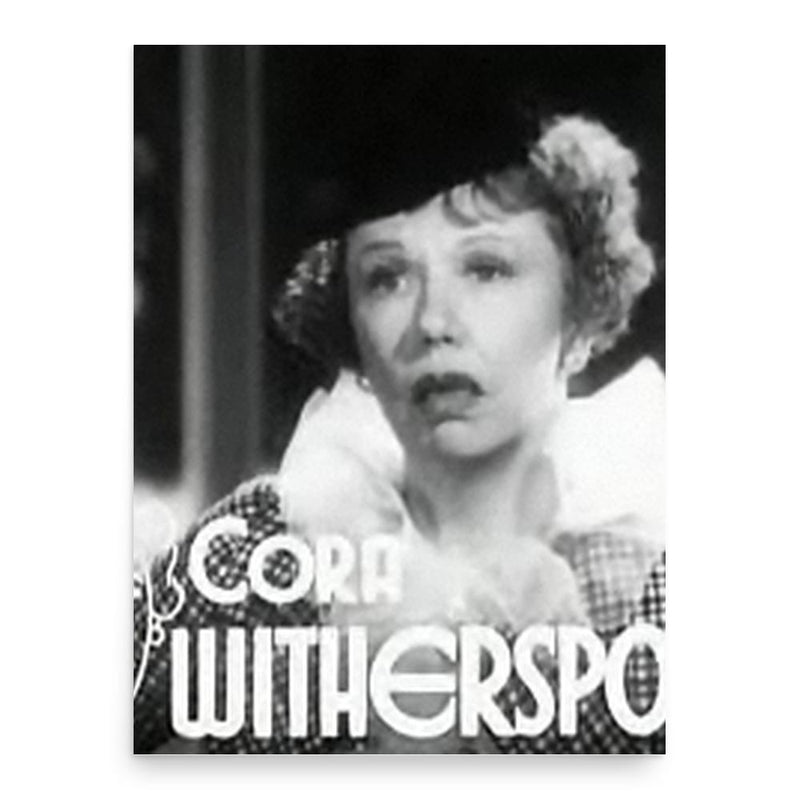 Cora Witherspoon poster print, in size 18x24 inches.