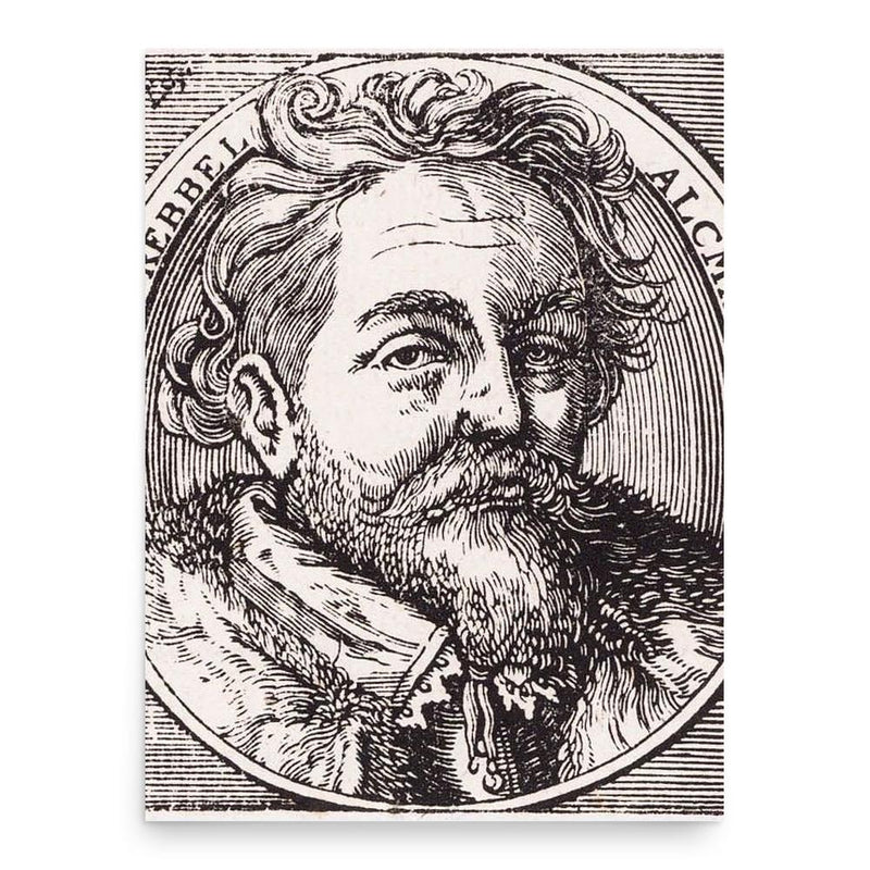 Cornelis Drebbel poster print, in size 18x24 inches.