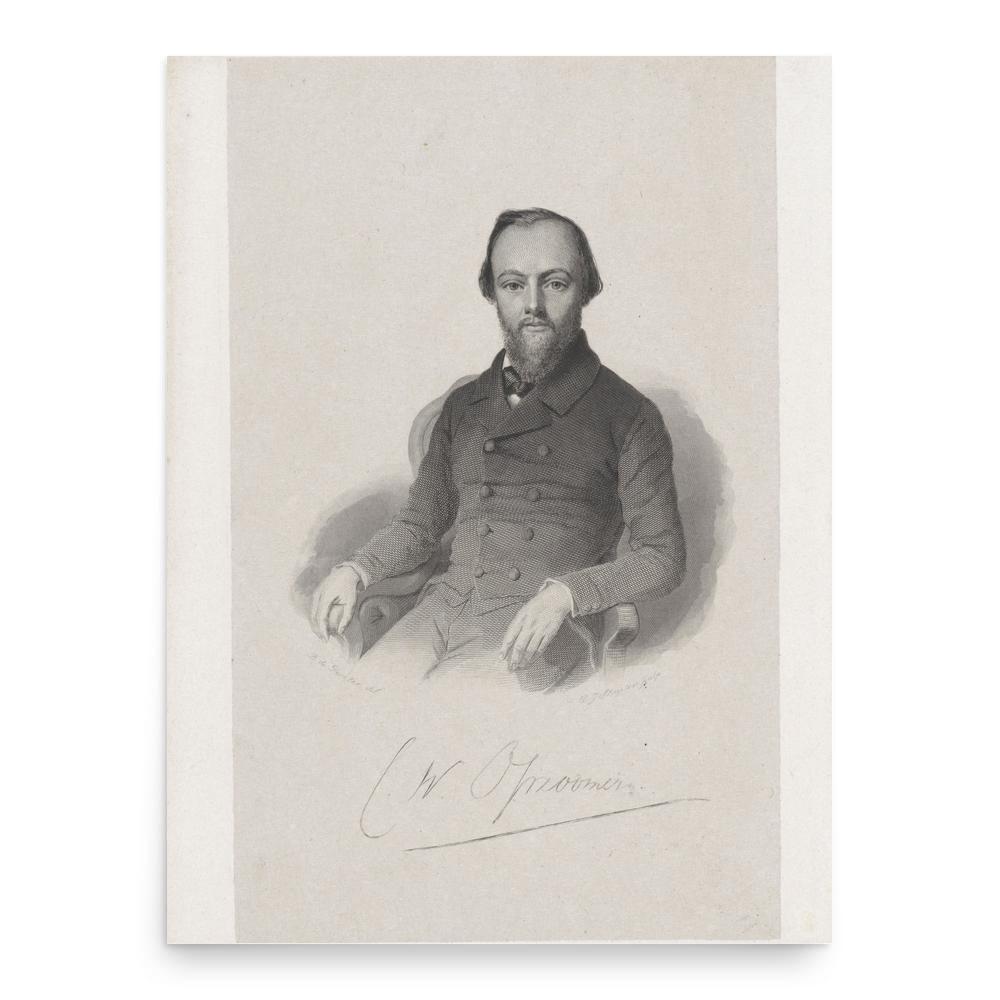 Cornelis Willem Opzoomer poster print, in size 18x24 inches.