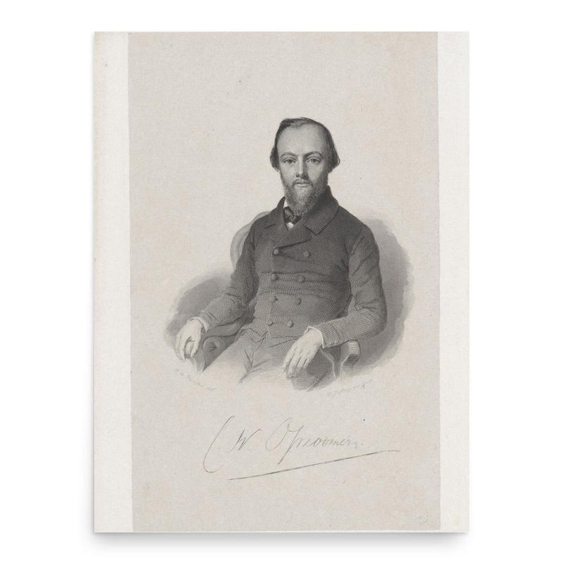 Cornelis Willem Opzoomer poster print, in size 18x24 inches.