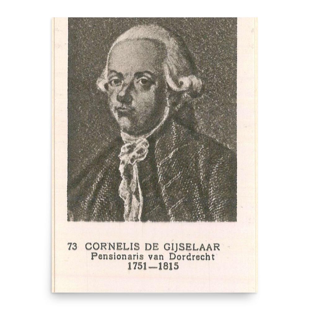 Cornelis de Gijselaar poster print, in size 18x24 inches.