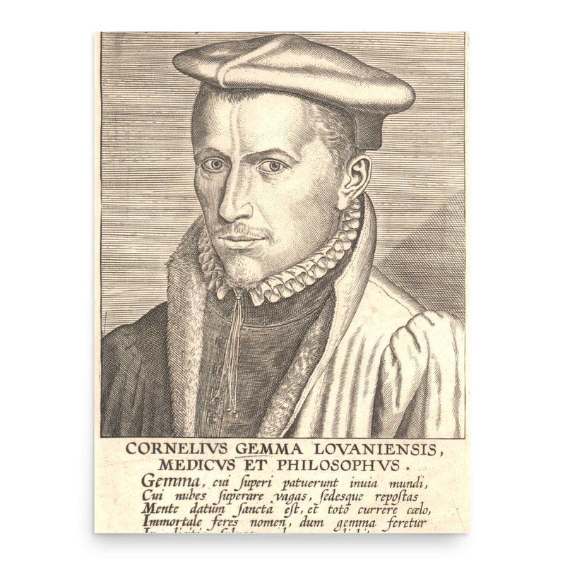 Cornelius Gemma poster print, in size 18x24 inches.