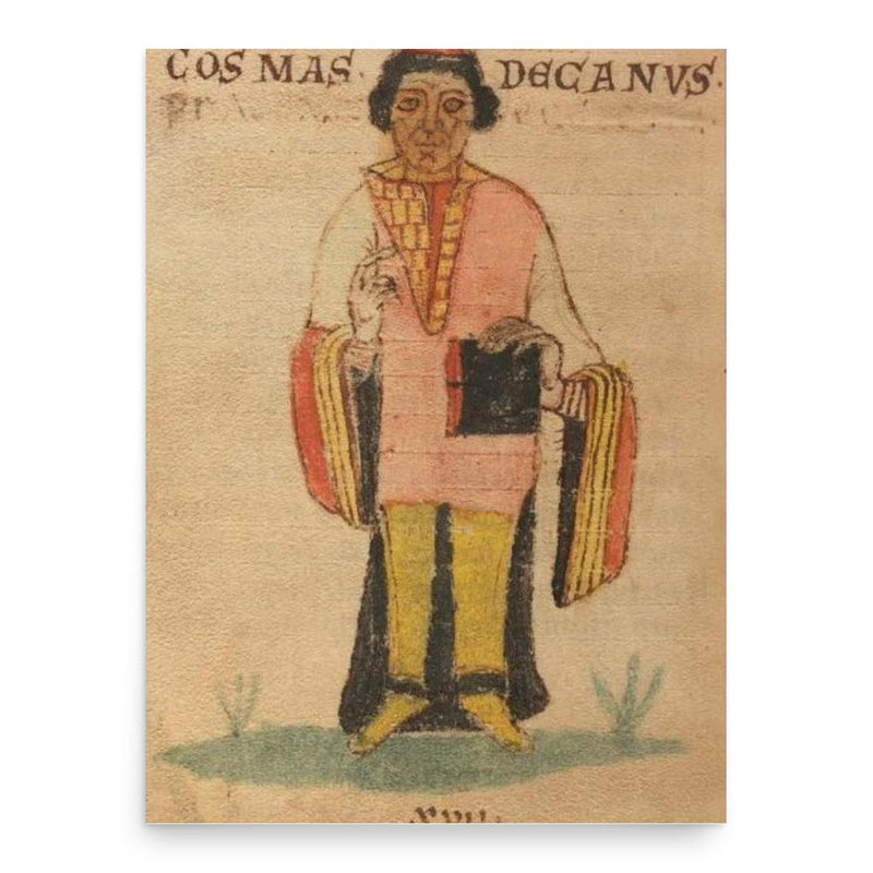 Cosmas of Prague poster print, in size 18x24 inches.