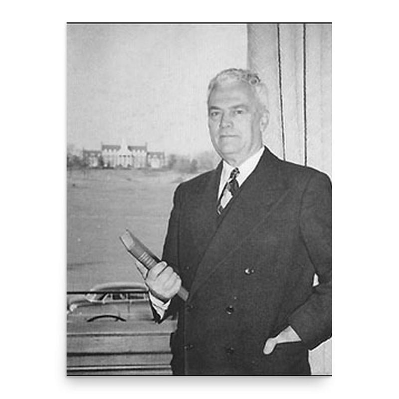 Curley Byrd poster print, in size 18x24 inches.