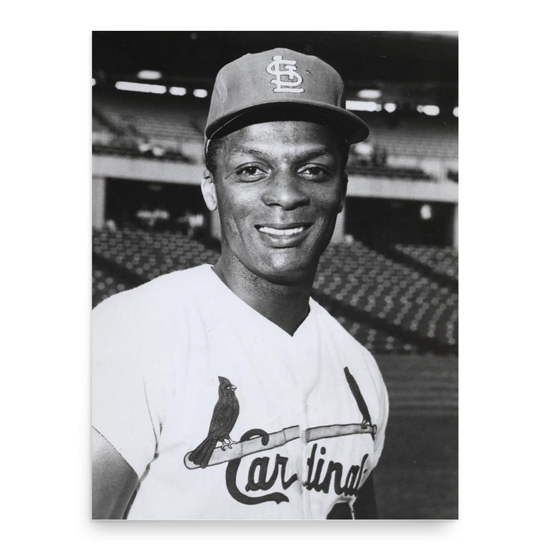 Curt Flood poster print, in size 18x24 inches.