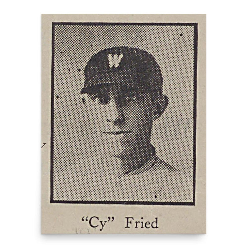 Cy Fried poster print, in size 18x24 inches.