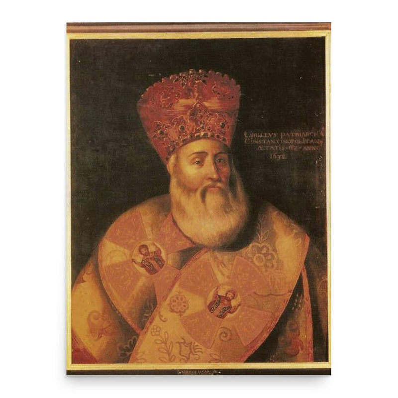 Cyril Lucaris poster print, in size 18x24 inches.