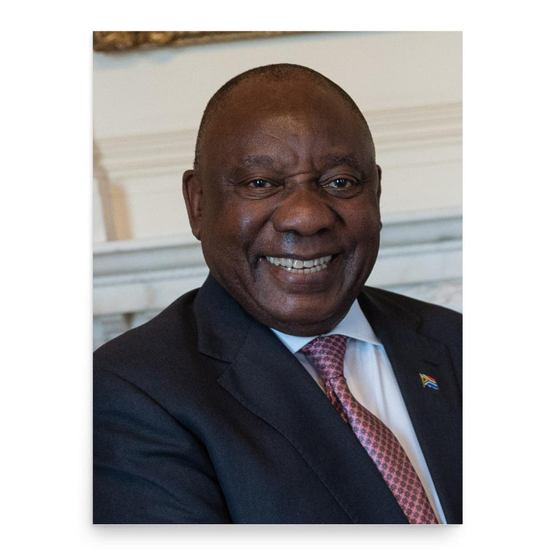 Cyril Ramaphosa poster print, in size 18x24 inches.