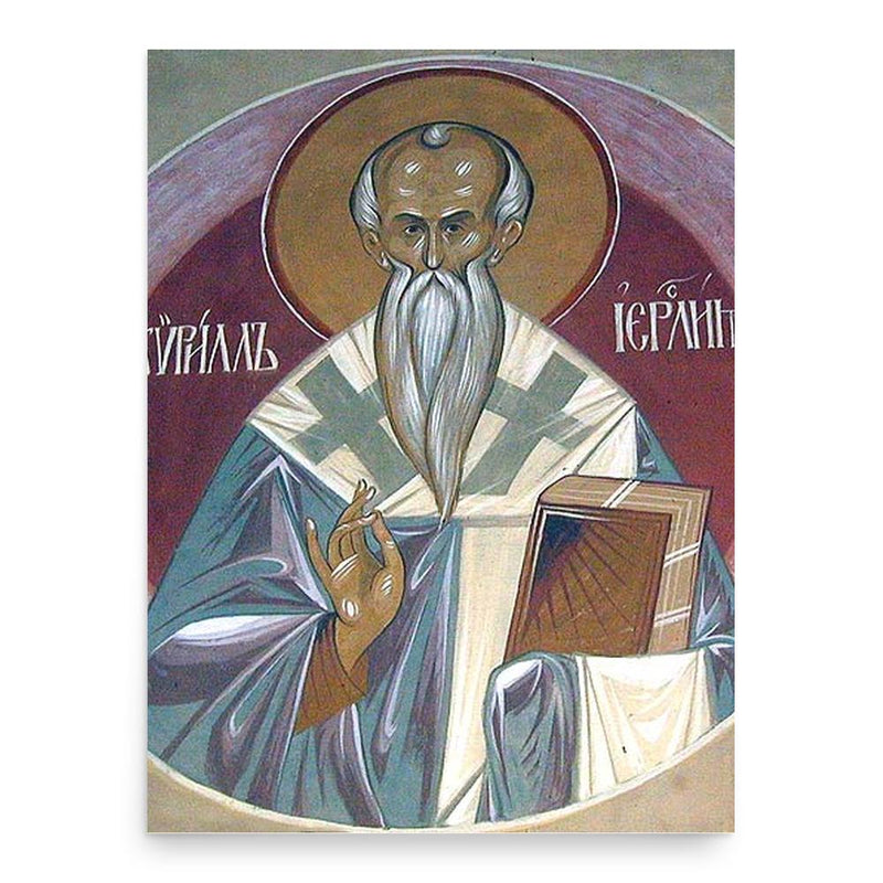 Cyril of Jerusalem poster print, in size 18x24 inches.