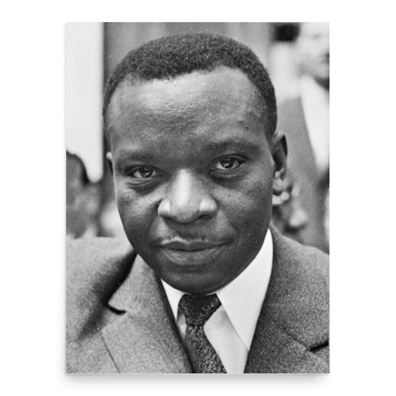 Cyrille Adoula poster print, in size 18x24 inches.