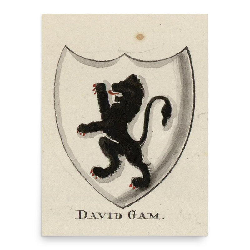 Dafydd Gam poster print, in size 18x24 inches.