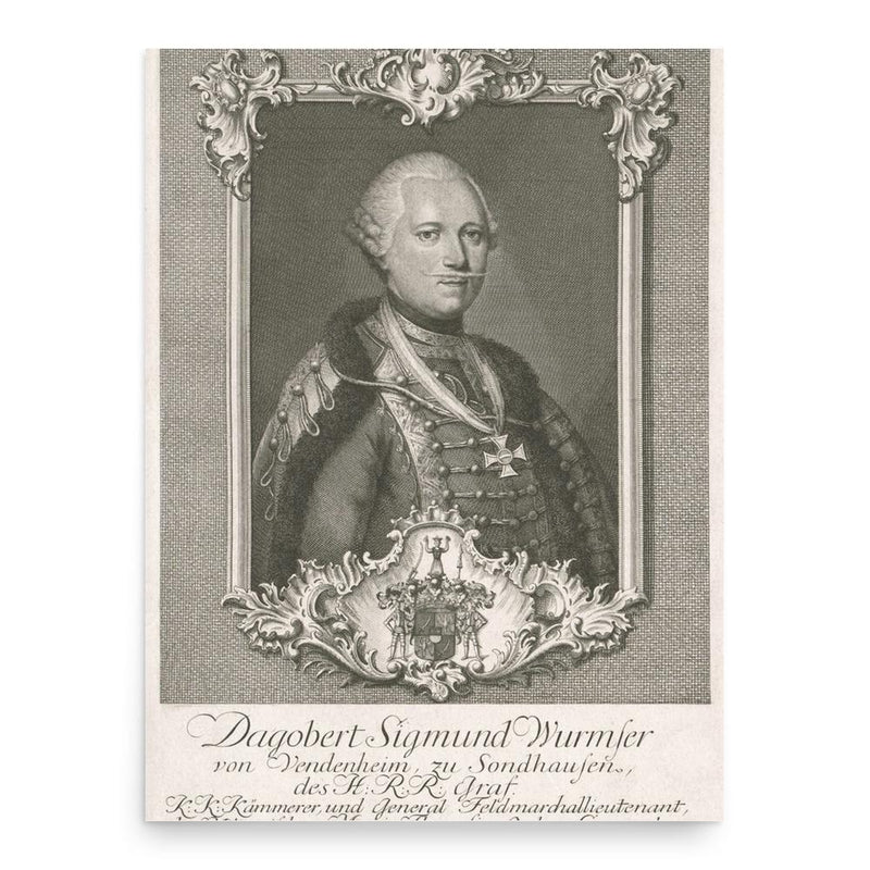 Dagobert Sigmund von Wurmser poster print, in size 18x24 inches.