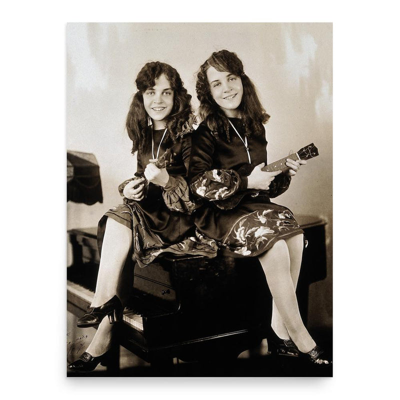 Daisy and Violet Hilton poster print, in size 18x24 inches.