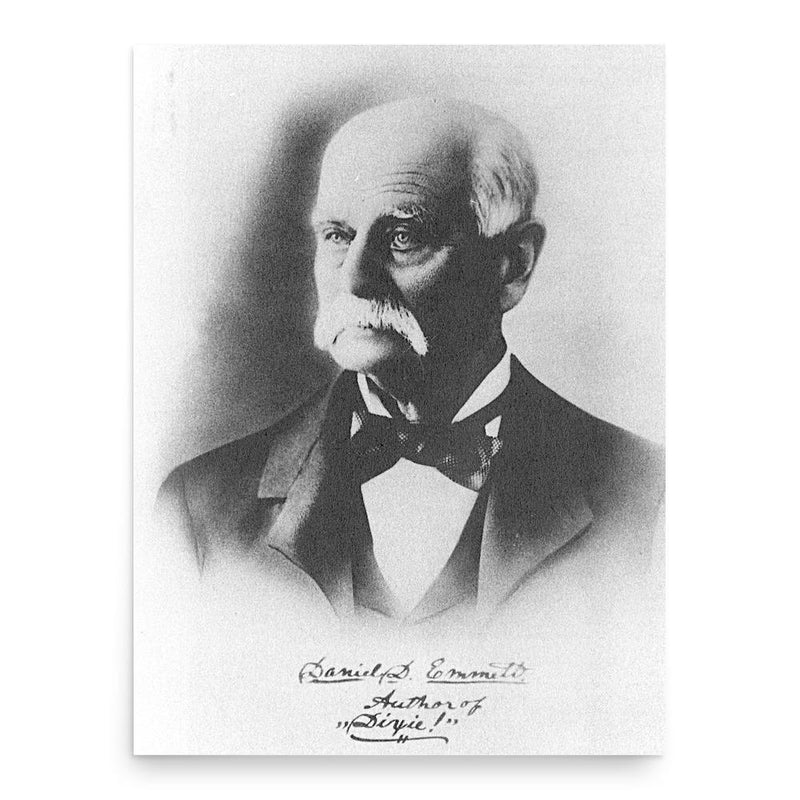 Dan Emmett poster print, in size 18x24 inches.