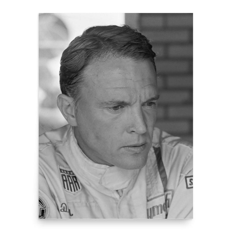 Dan Gurney poster print, in size 18x24 inches.
