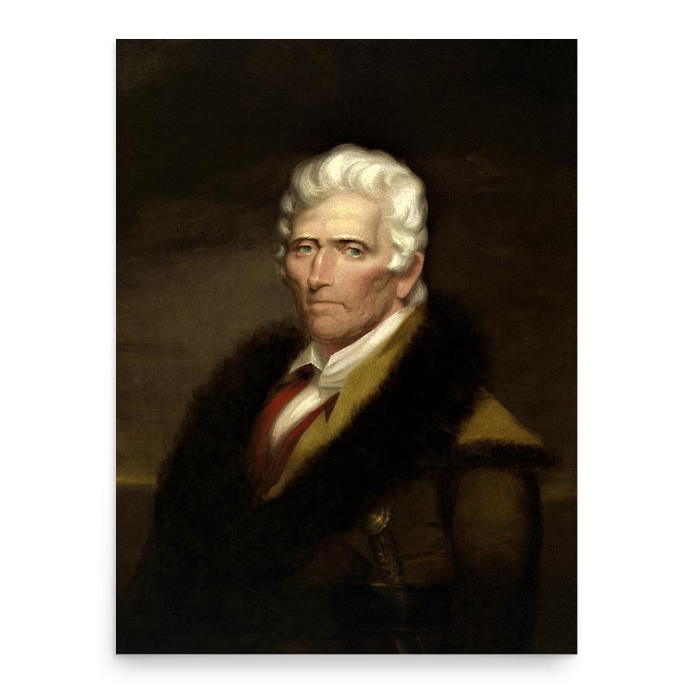 Daniel Boone poster print, in size 18x24 inches.