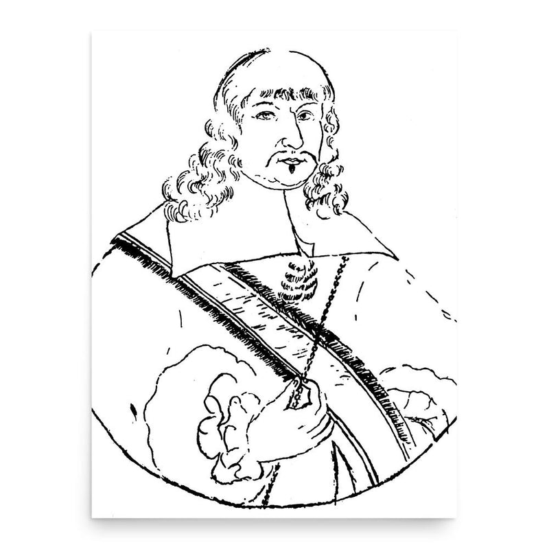 Daniel Czepko von Reigersfeld poster print, in size 18x24 inches.