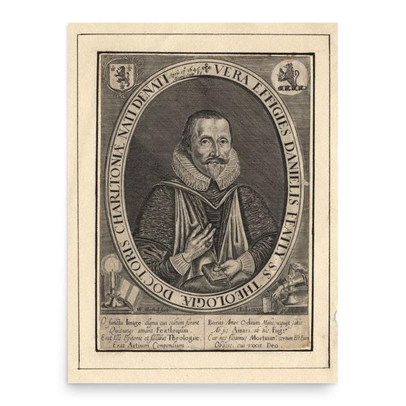 Daniel Featley poster print, in size 18x24 inches.