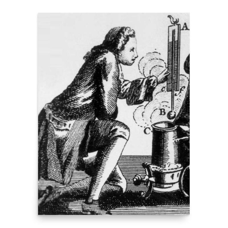 Daniel Gabriel Fahrenheit poster print, in size 18x24 inches.