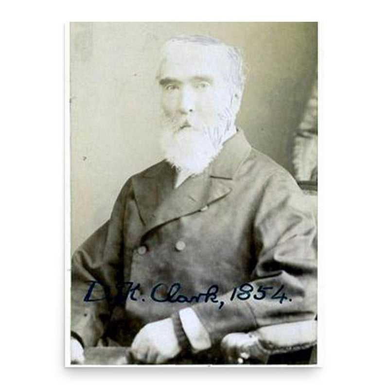 Daniel Kinnear Clark poster print, in size 18x24 inches.
