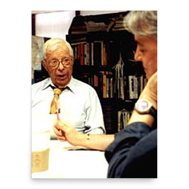 Daniel Schorr poster print, in size 18x24 inches.
