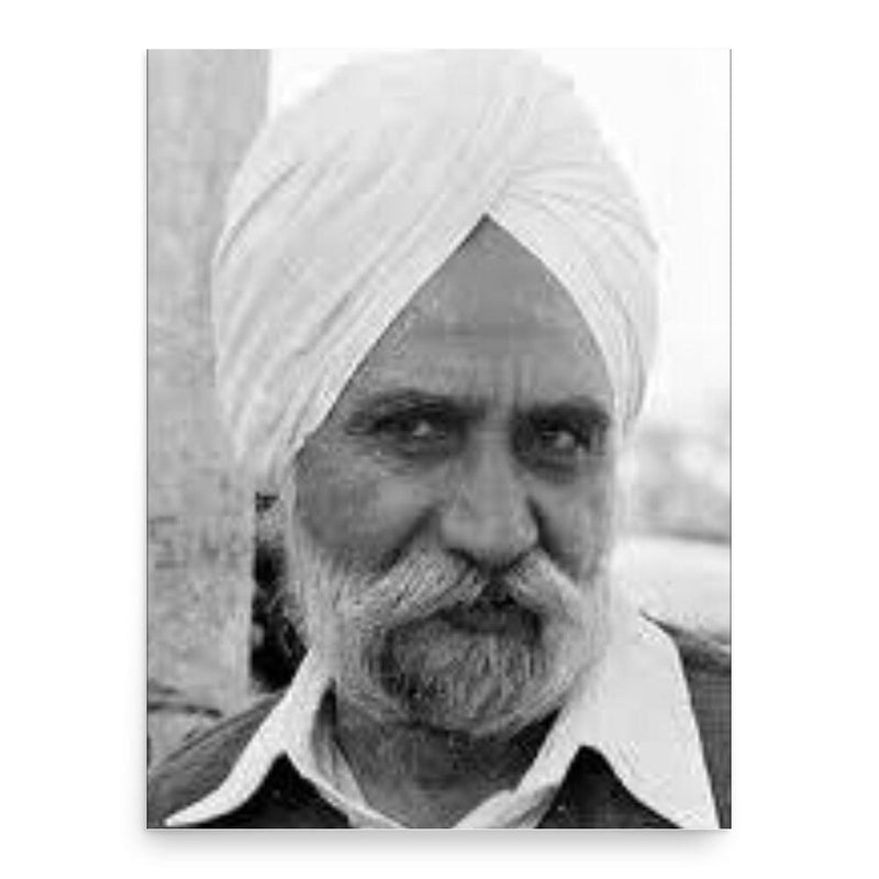 Darbara Singh poster print, in size 18x24 inches.