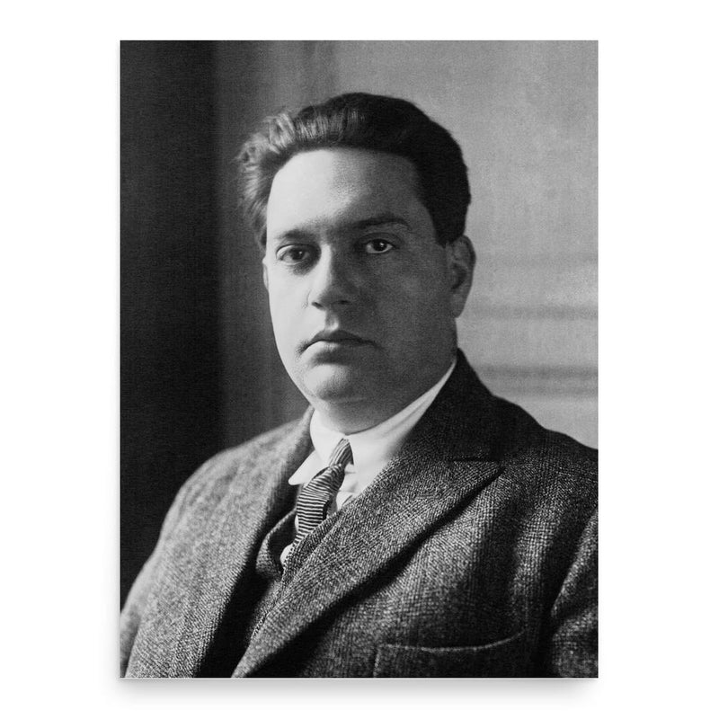 Darius Milhaud poster print, in size 18x24 inches.