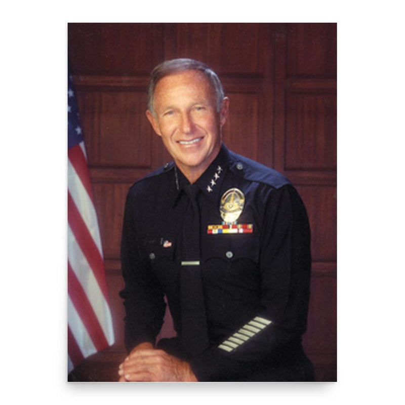 Daryl Gates poster print, in size 18x24 inches.