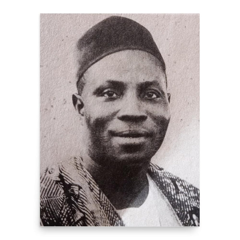 Dauda Soroye Adegbenro poster print, in size 18x24 inches.