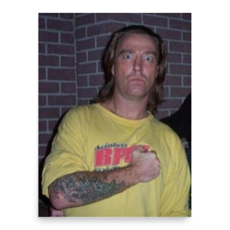 Dave Brockie poster print, in size 18x24 inches.