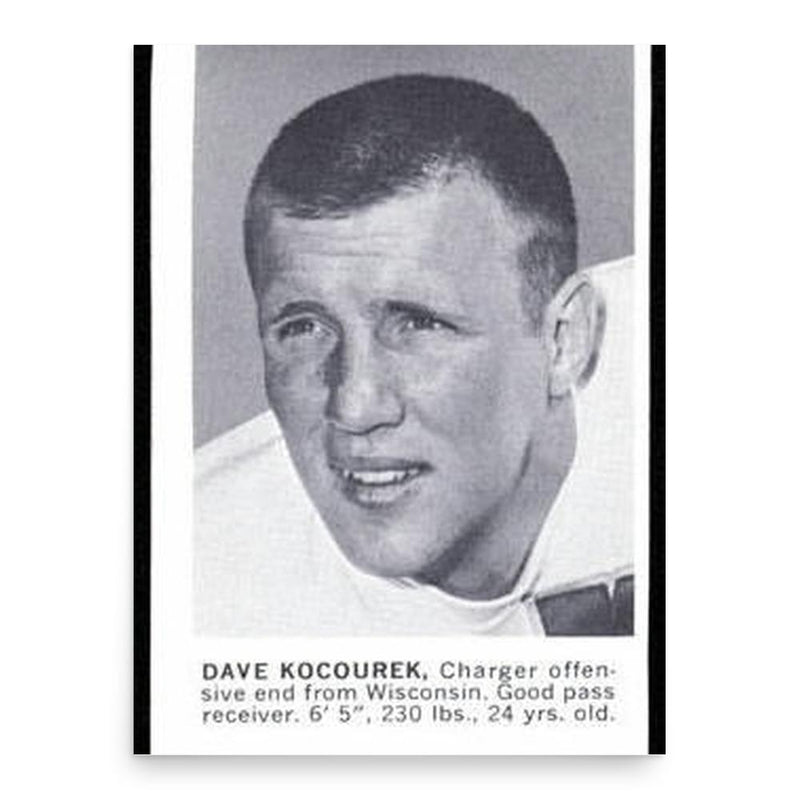 Dave Kocourek poster print, in size 18x24 inches.
