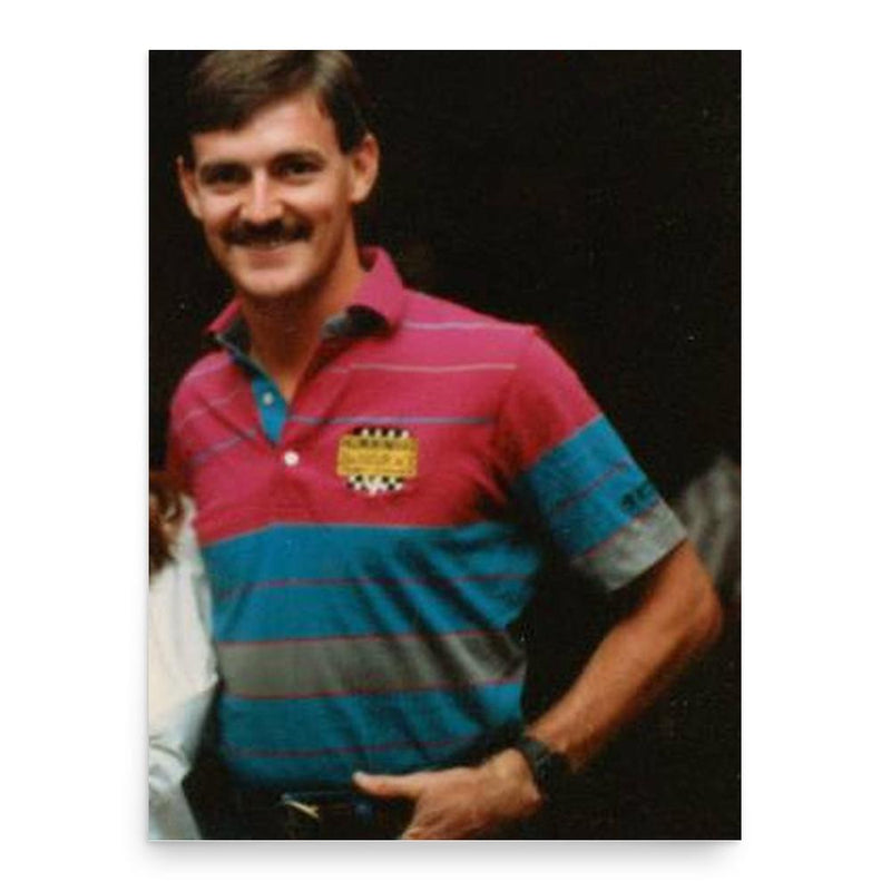 Davey Allison poster print, in size 18x24 inches.