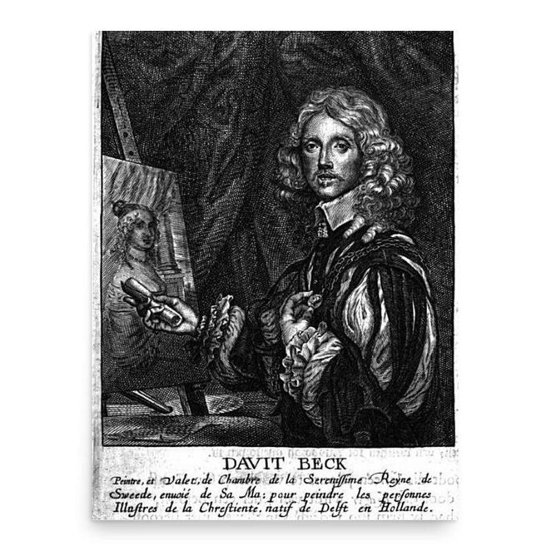 David Beck poster print, in size 18x24 inches.