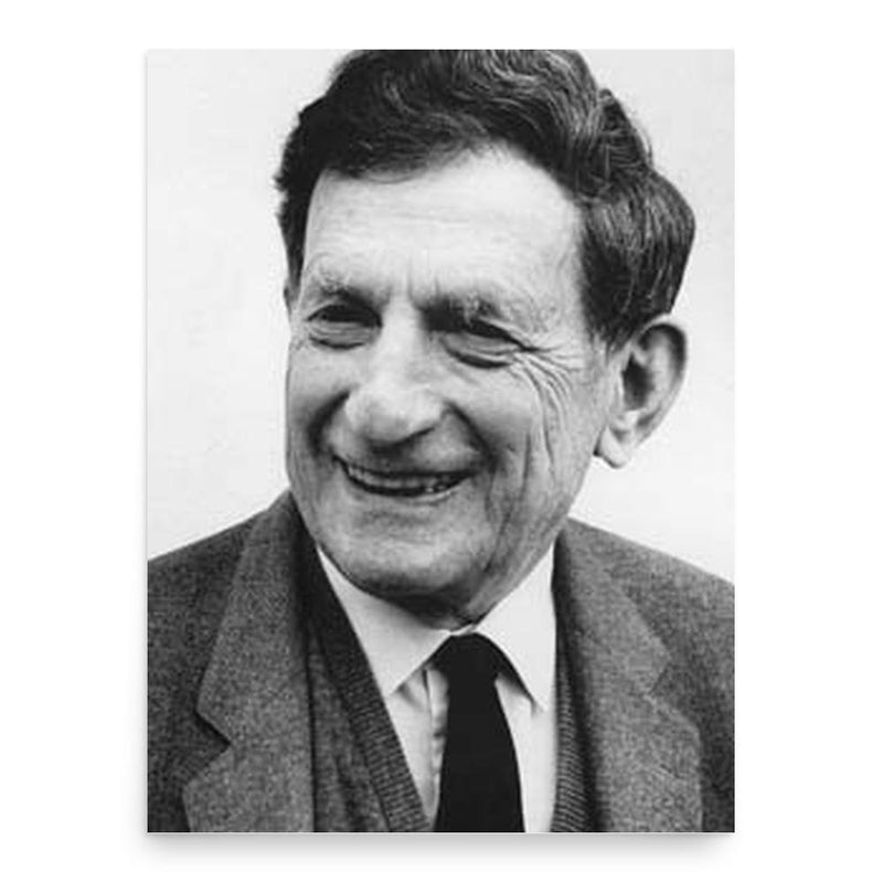 David Bohm poster print, in size 18x24 inches.