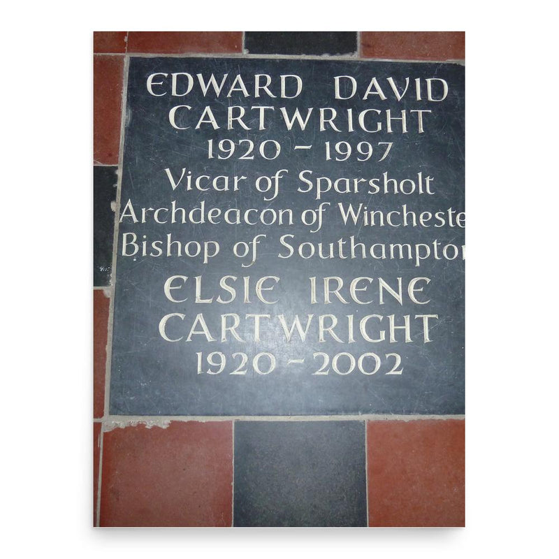 David Cartwright poster print, in size 18x24 inches.