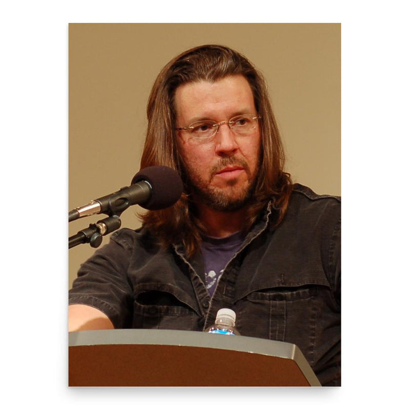 David Foster Wallace poster print, in size 18x24 inches.