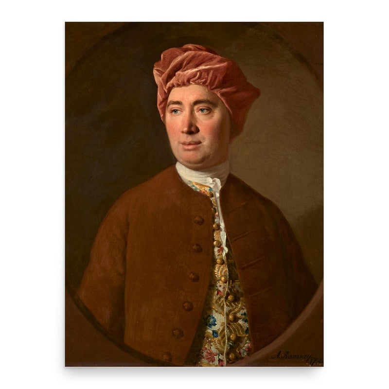 David Hume poster print, in size 18x24 inches.